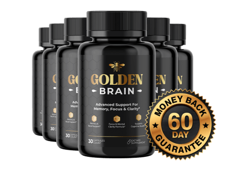 Golden Brain cognitive support bottles